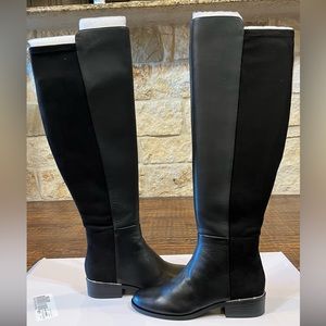 Alfani Ludlowe Black Leather Knee high Riding Boots